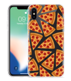 Hoesje geschikt voor iPhone X - Pizza Party
