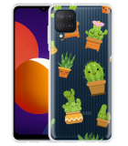 Hoesje geschikt voor Samsung Galaxy M12 - Happy Cactus