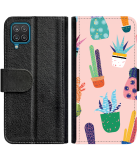 Hoesje - Book Case geschikt voor Samsung Galaxy A22 4G - Kleurrijke Cactussen