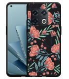 Hoesje Zwart geschikt voor OnePlus 10 Pro - Poppy Roses