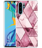 Huawei P30 Pro Hoesje Roze Marmer Mix