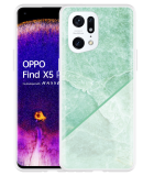 Hoesje geschikt voor Oppo Find X5 Pro - Green Marble