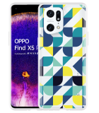 Hoesje geschikt voor Oppo Find X5 Pro - Modern Blauw