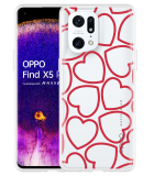 Hoesje geschikt voor Oppo Find X5 Pro - Hartjes