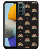 Hoesje Zwart geschikt voor Samsung Galaxy M23 - Regenboog Patroon