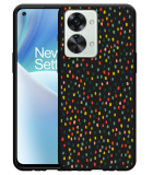 Hoesje Zwart geschikt voor OnePlus Nord 2T - Happy Dots