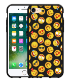 Hoesje Zwart geschikt voor iPhone 6 / 6s - Emoji