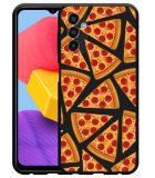 Hoesje Zwart geschikt voor Samsung Galaxy M13 - Pizza Party