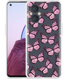 Hoesje geschikt voor OnePlus Nord N20 - Roze Vlinders
