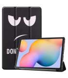 Samsung Galaxy Tab S6 Lite Hoes - Book Case - Do Not Touch