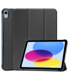 TriFold Hoes met Auto Slaap/Wake geschikt voor iPad 2022 (10th Gen) - Zwart
