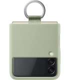 Samsung Galaxy Z Flip 3 Hoesje - Samsung Silicone Cover met Ring - Olive