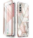 Samsung Galaxy S21 FE Hoesje - Supcase Cosmo Case - Roze Marmer