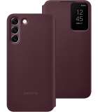 Samsung Galaxy S22+ Hoesje - Samsung Clear View Cover - Burgundy