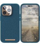 Hoesje geschikt voor iPhone 14 Pro Max - Njord byELEMENTS Fabric Tonal Case - Deep Sea