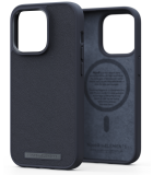 Hoesje geschikt voor iPhone 14 Pro - Njord byELEMENTS Genuine Leather Case - Zwart