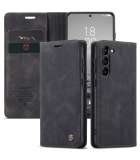Samsung Galaxy S23 Hoesje - CASEME Retro Telefoonhoesje met Portemonnee - Zwart
