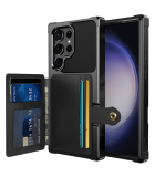 Magnetic Card Hoesje geschikt voor Samsung Galaxy S23 Ultra - Zwart